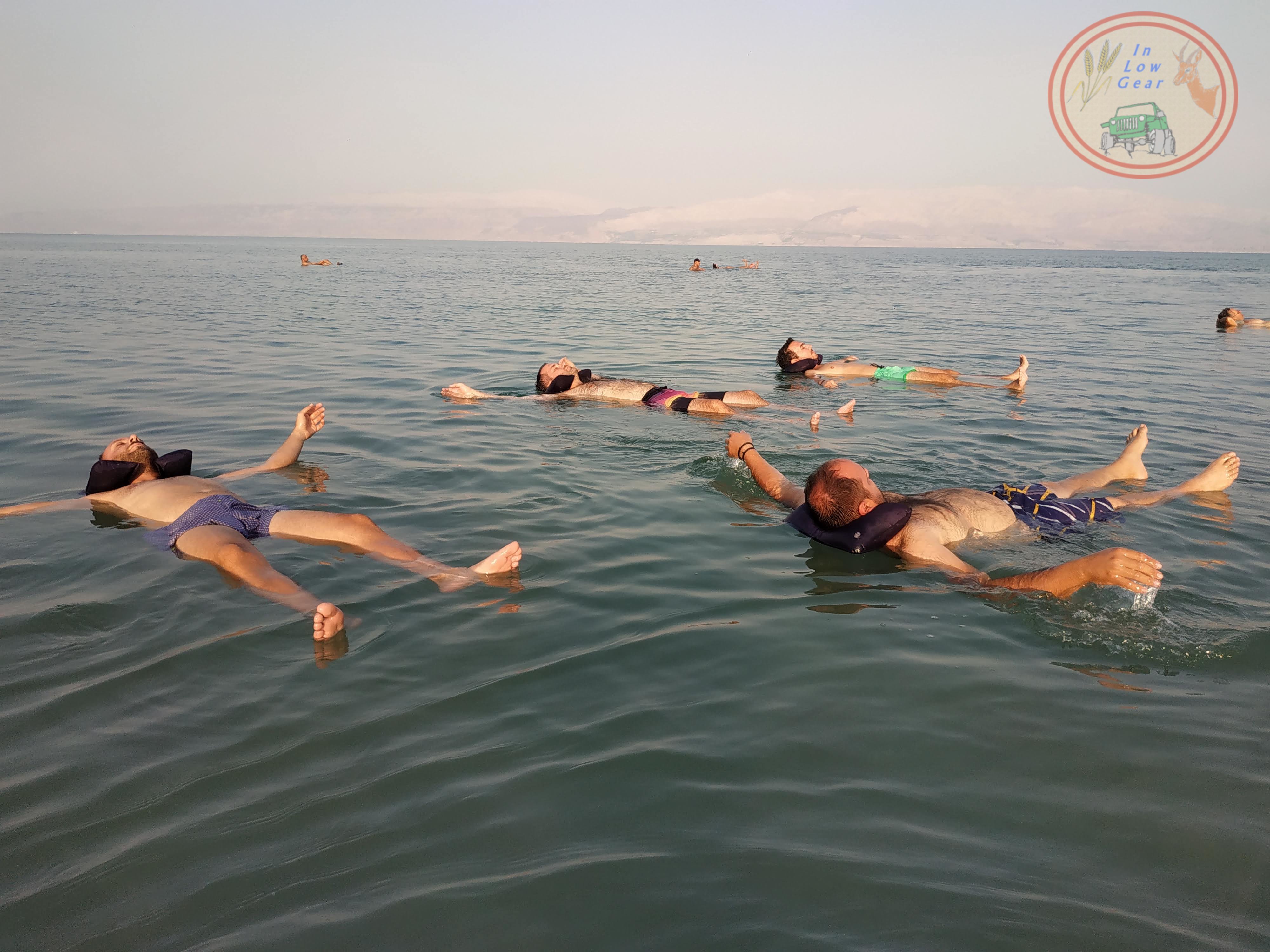  The Greek gang mastering relaxation at Dead Sea